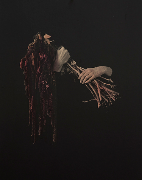 Christine Elfman, Amaranth Extraction I , 2016, silver gelatin print colored with amaranth, 17 ½ x 13 ½ inches (44.5 x 34.3 cm), Edition of 3 + 2AP