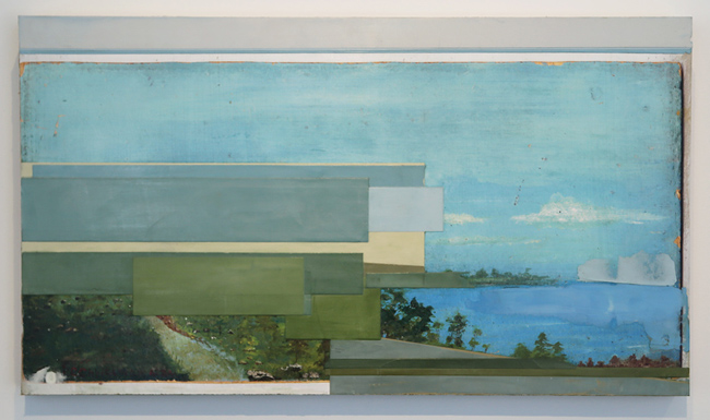  Castaneda/Reiman ,   Untitled Landscape #3,  2013, pigment printed drywall, drywall mud, wood, 13.5 x 24 inches (34.3 x 61 cm)     