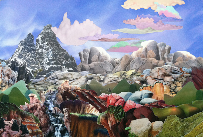Mary Anne Kluth , Master Study, the Teton Range, 2013, hand cut archival photo collage, 11 1/2 x 8 inches (29.25 x 20.3 cm)