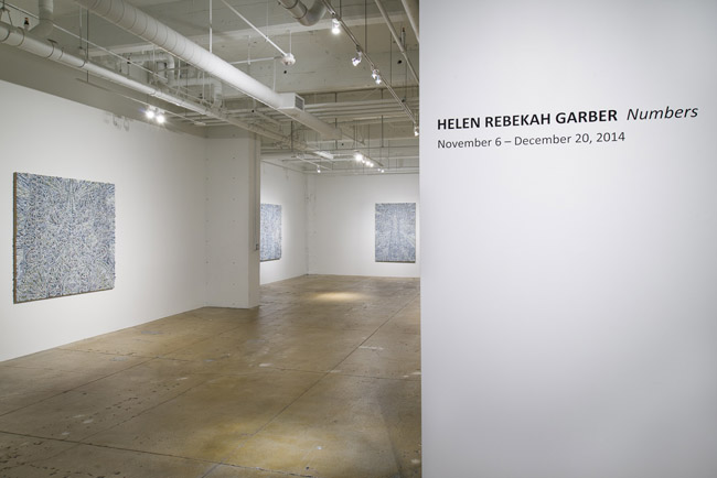   Helen Rebekah Garber: Numbers,  installation view, Gallery Wendi Norris, November 6 – December 20, 2014, Photographer: JKA Photography 