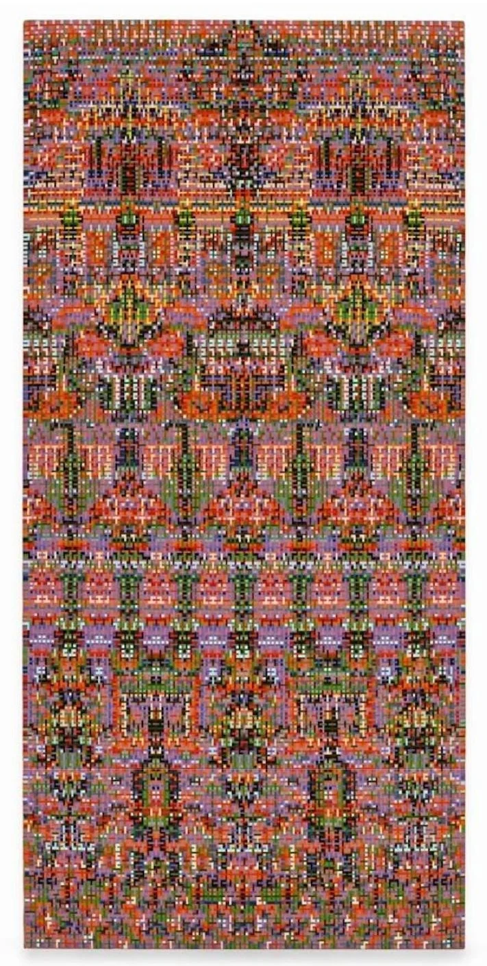 Peter Young, “#18-1981” (1981), acrylic on canvas That exhibition, which was also titled Linear Weave, appeared at the height of Neo-Expressionism and Neo-Geo, and received almost no critical attention. No one, myself included, seems to have been bowled over by these paintings, which should serve as a cautionary note that there is an occult or shadow history, which is not a chronicle of rave reviews, glitzy museum exhibitions and news-making auction records, paralleling the conventional one.