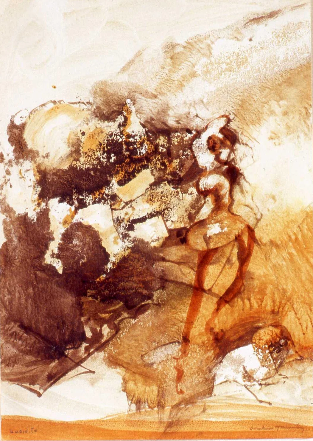 Dorothea Tanning, Lucidité , 1960, Watercolor, 12.5 x 8.75 inches (31.75 x 22 cm)