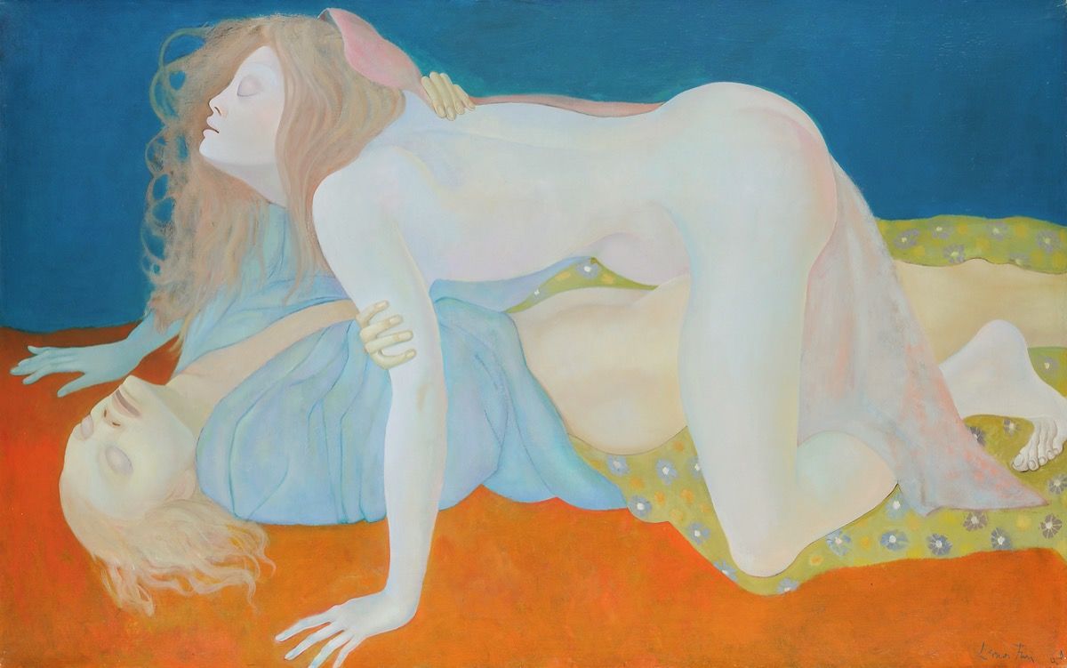 Leonor Fini, The Blind Ones (Les Aveugles) , 1968. Courtesy of Weinstein Gallery, San Francisco and the Museum of Sex, New York.
