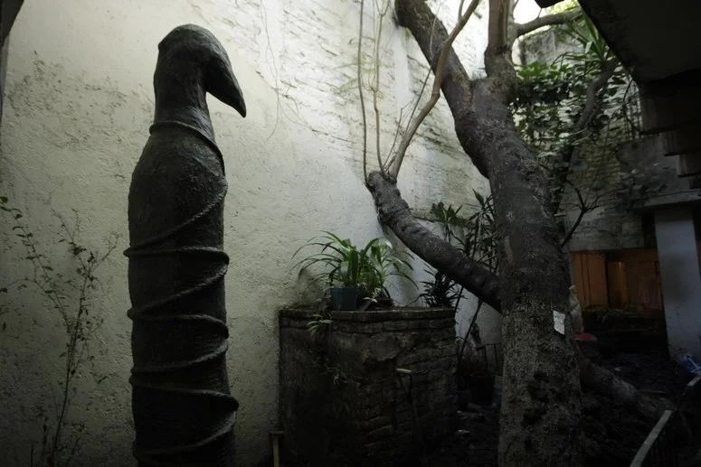La Galina Ciega (The Blind Hen), the inner garden of the home of Leonora Carrington. Photo by Natalie Matutschovsky, Art Direction by Natalie Matutschovsky, Alisha Piercy, and Heidi Sopinka