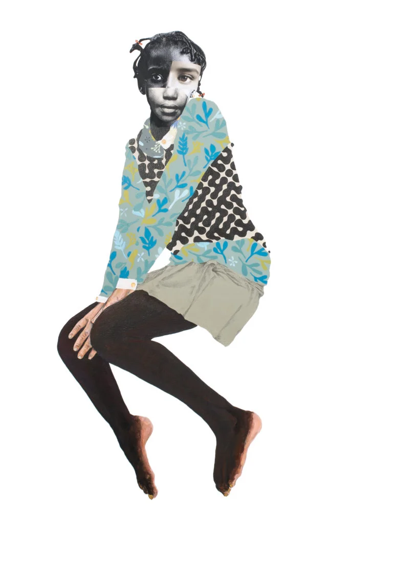 Deborah Roberts, My body, your rules , 2018, mixed media collage on canvas. ©DEBORAH ROBERTS/COURTESY THE ARTIST AND STEPHEN FRIEDMAN GALLERY, LONDON