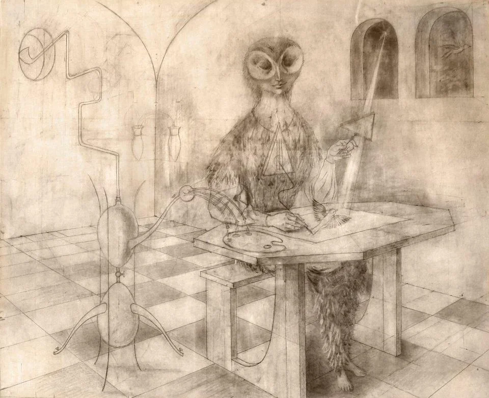 Remedios Varo, Sin título (Bosquejo de la "Creación de las Aves") , 1957IMAGE COURTESY OF MUSEO DE ARTE MEXICO | EL INSTITUTO NACIONAL DE BELLAS ARTES (MEXICO CITY.)