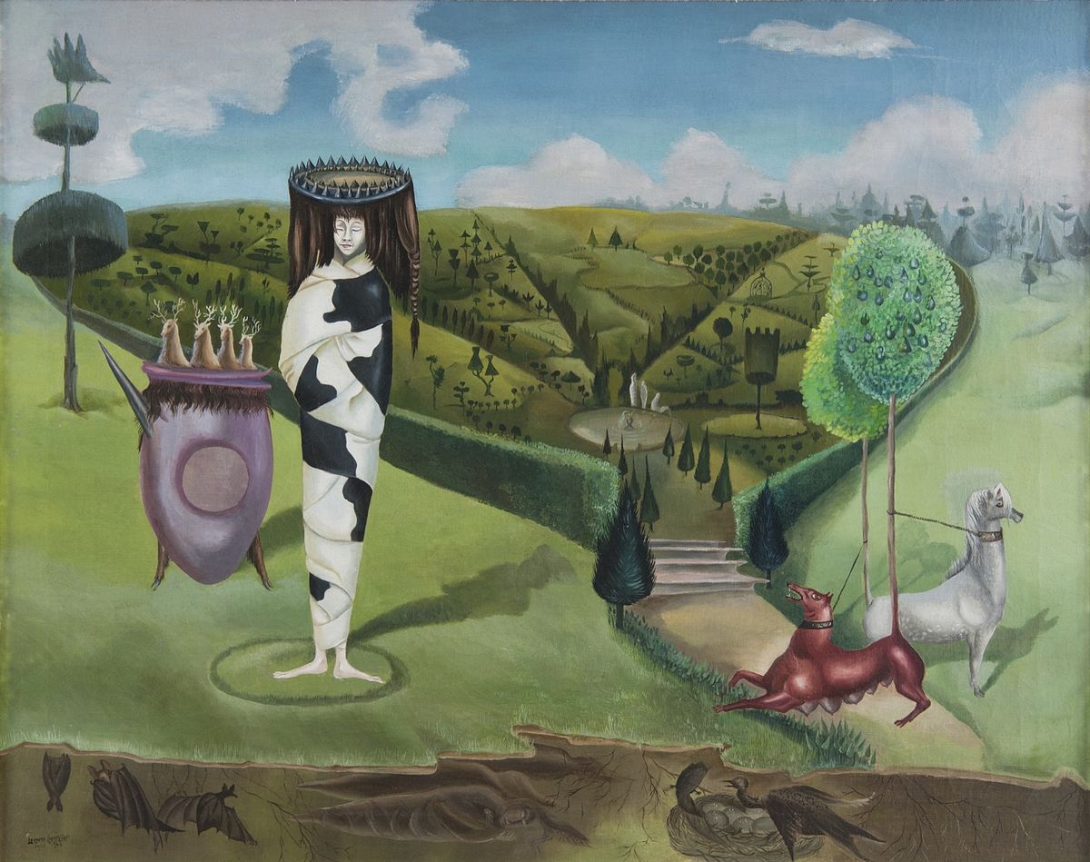 Leonora Carrington, Green Tea, 1942. © 2019 Estate of Leonora Carrington / Artists Rights Society (ARS), New York. Courtesy of Gallery Wendi Norris.