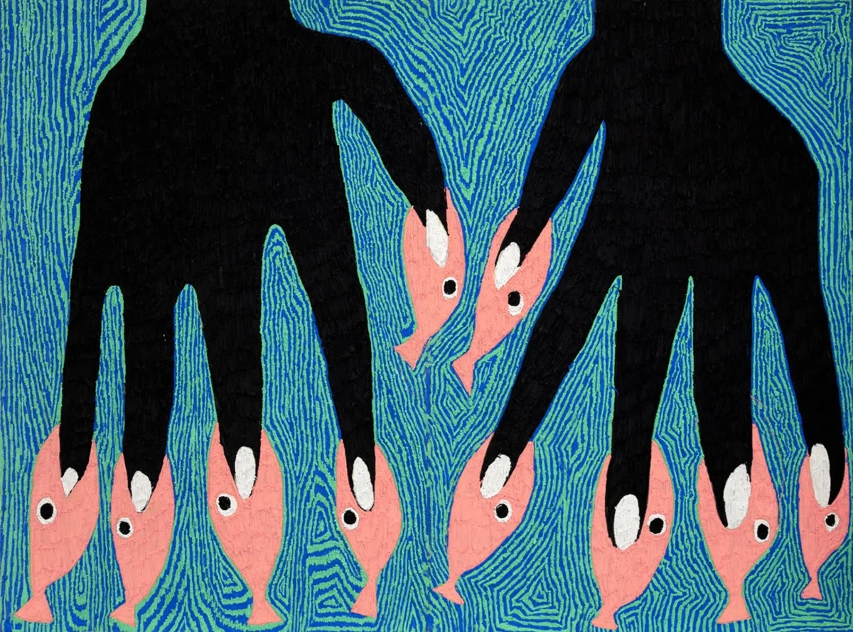 SUMMER WHEAT'S BITING NAILS. COURTESY OF THE ARTIST AND SHULAMIT NAZARIAN LOS ANGELES.