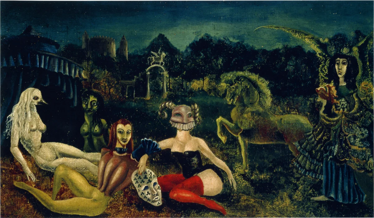 LEONORA CARRINGTON, 'DOWN BELOW,' 1941. COURTESY GALLERY WENDI NORRIS © 2019 ESTATE OF LEONORA CARRINGTON / ARTISTS RIGHTS SOCIETY (ARS), NEW YORK.
