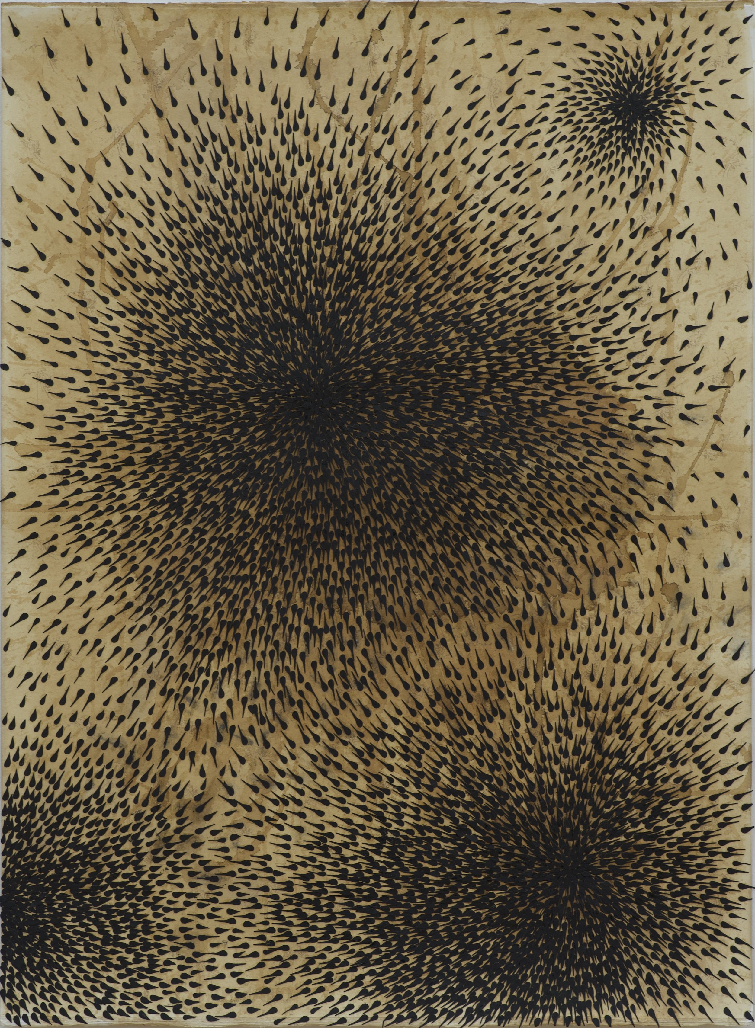 Ambreen Butt, Unknown 2 , 2018, Collage of text on tea stained paper, 29 x 21 inches (73.7 x 53.3 cm)