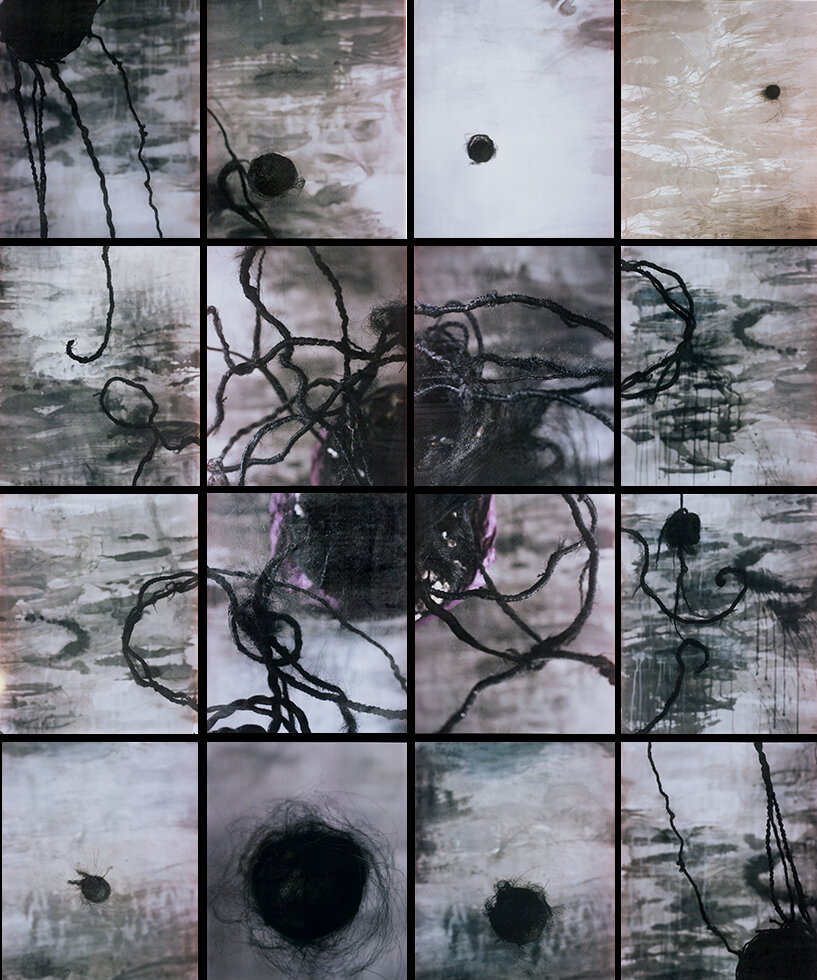  María Magdalena Campos-Pons , Constellation,  2015, Composition of 16, Polaroid Polacolor Pro 24 x 20 photograph 