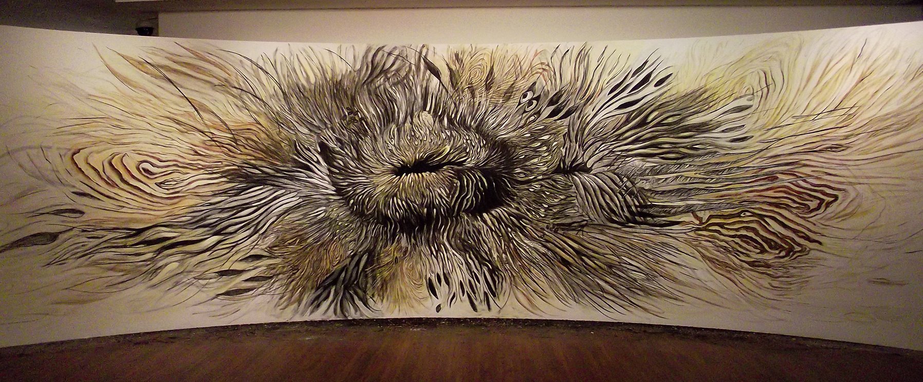  Rohini Devasher,  Mimic , 2012, wall drawing 