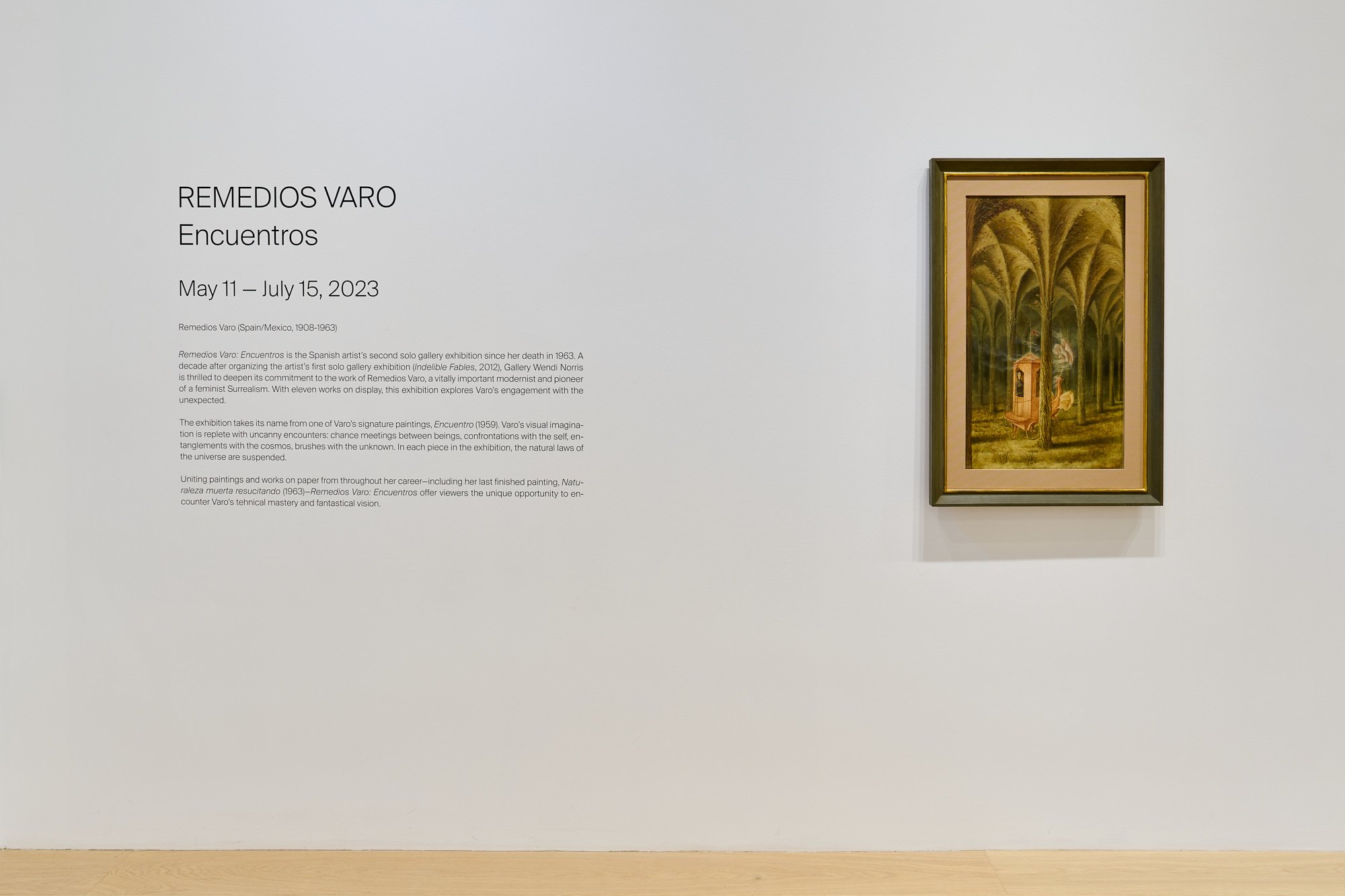   Remedios Varo: Encuentros , Installation view, Gallery Wendi Norris, San Francisco, CA, 2023. Photo by Glen Cheriton, Impart Photography.  