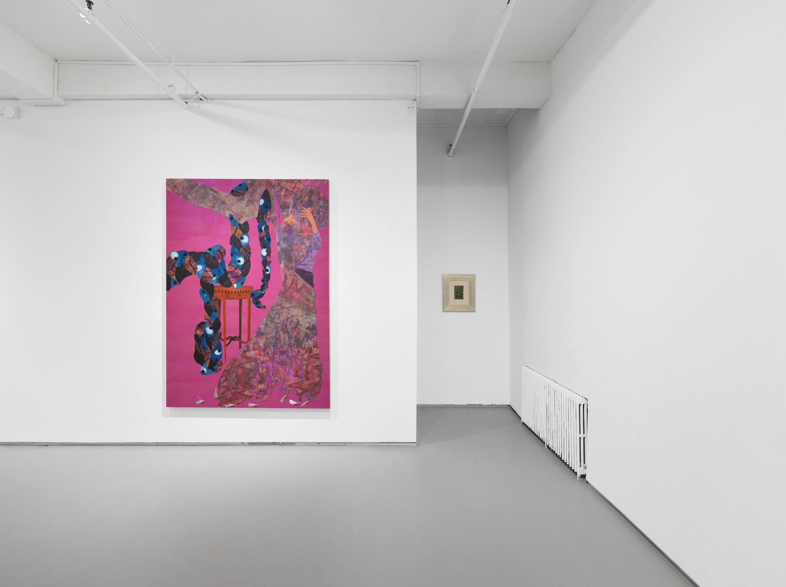   Alice Rahon and Ranu Mukherjee: TIme Warriors , Installation view, Gallery Wendi Norris Offsite, New York, NY, 2023. Photo by Dan Bradica Studio.  