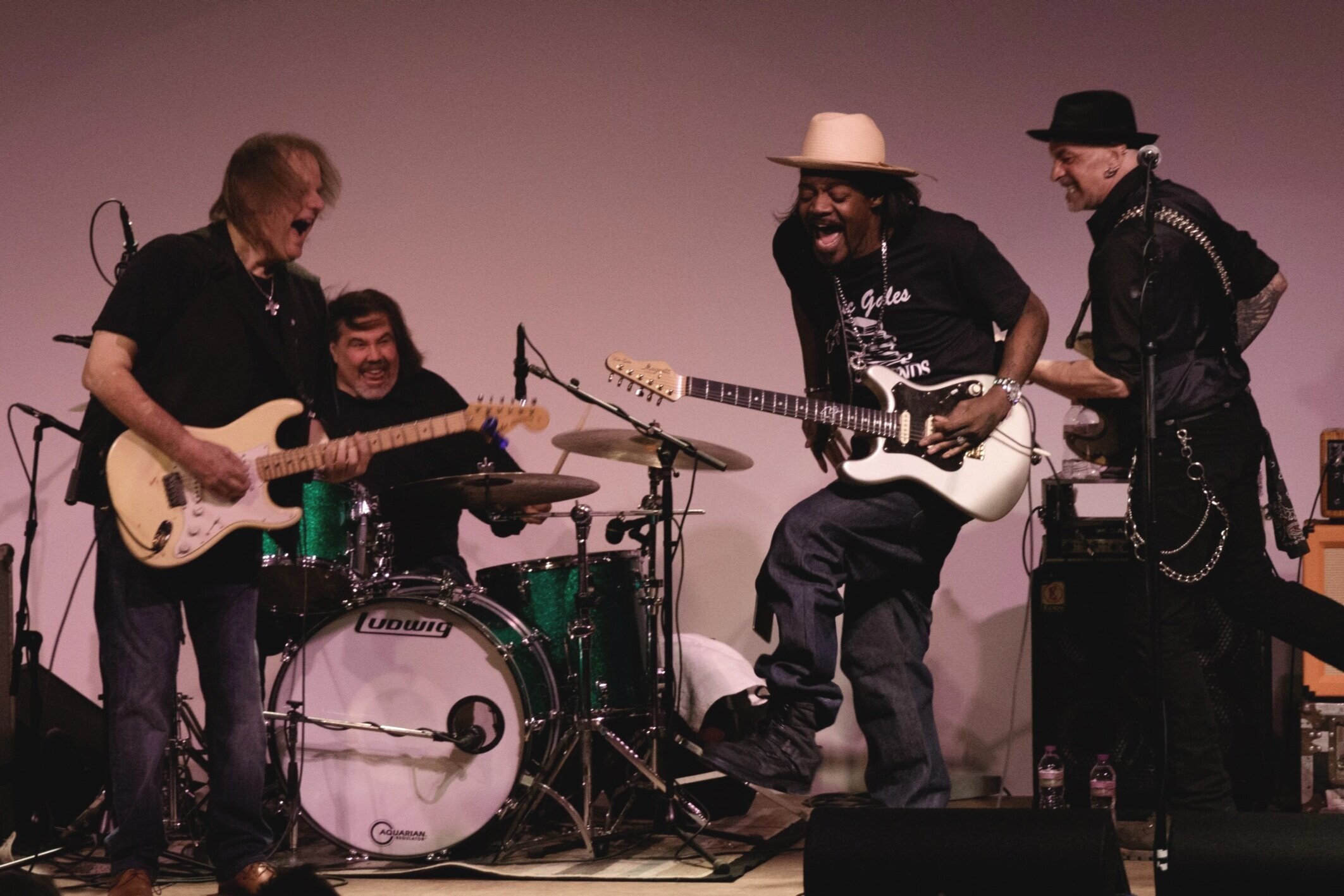 Blues legends Walter Trout and Eric Gales performing to a sold-out audience 