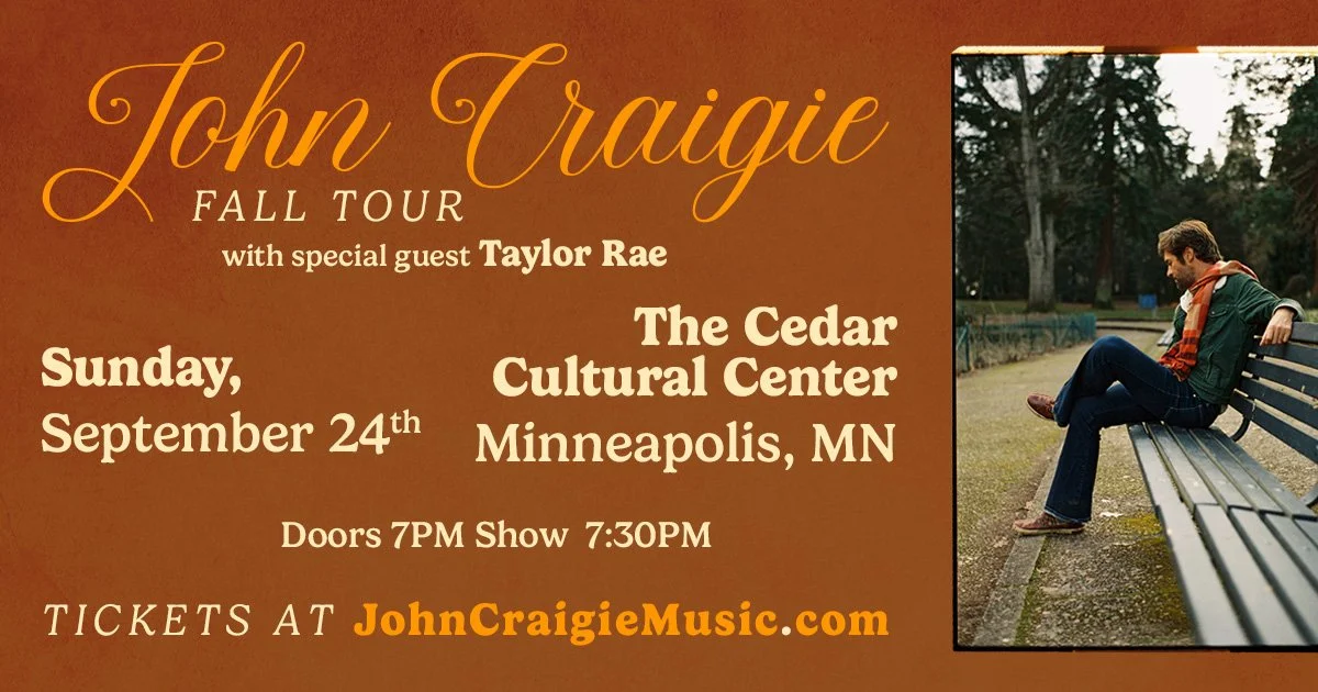 First Avenue Presents JOHN CRAIGIE with Taylor Rae