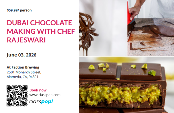 Classpop! Dubai Chocolate Making with Chef Rajeswari
