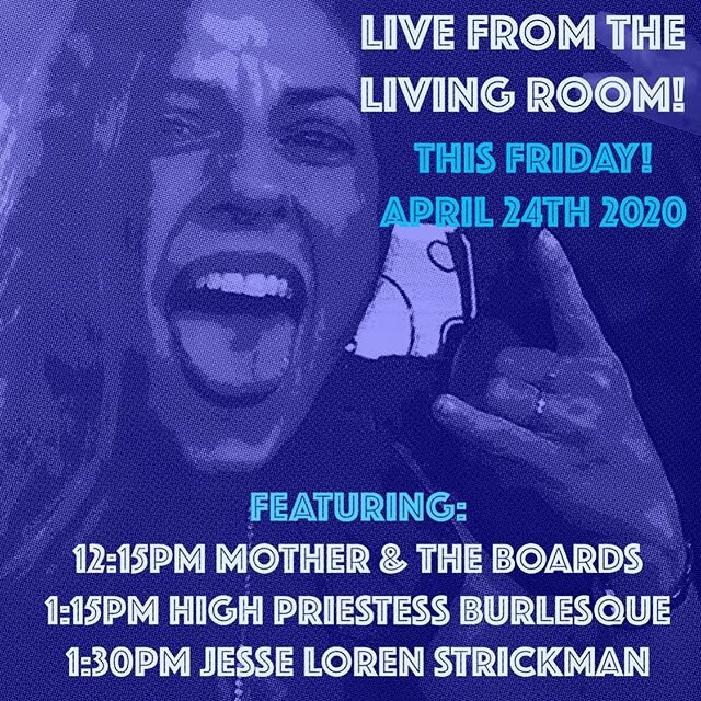 Hey Fam,
We are playing a show on IG LIVE THIS FRIDAY! 
Live music hosted by @trixierasputinpresents 
Tune in at her live feed 12pm for a special @motherandtheboards broadcast from our front yard to your living room;) #stayhome #musiciansofinstagram 