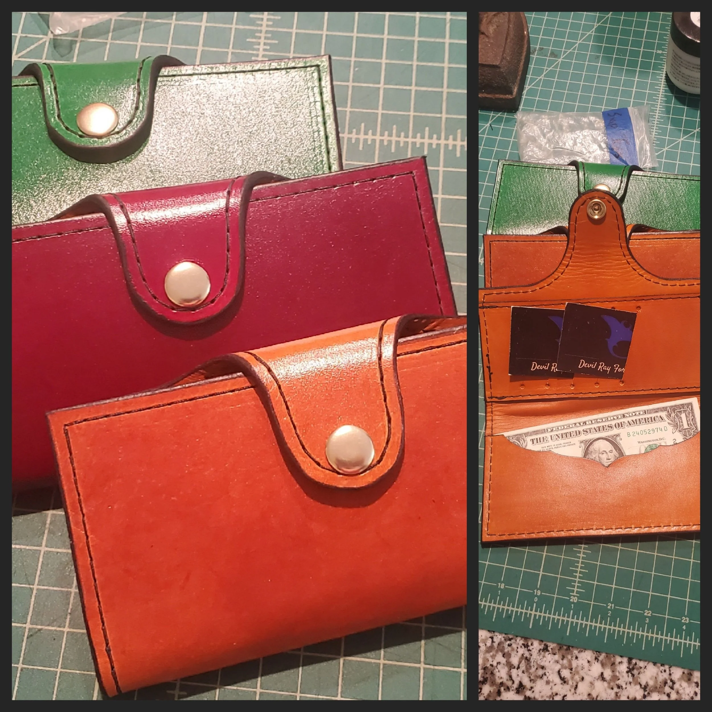 Elegant leather clutche wallets