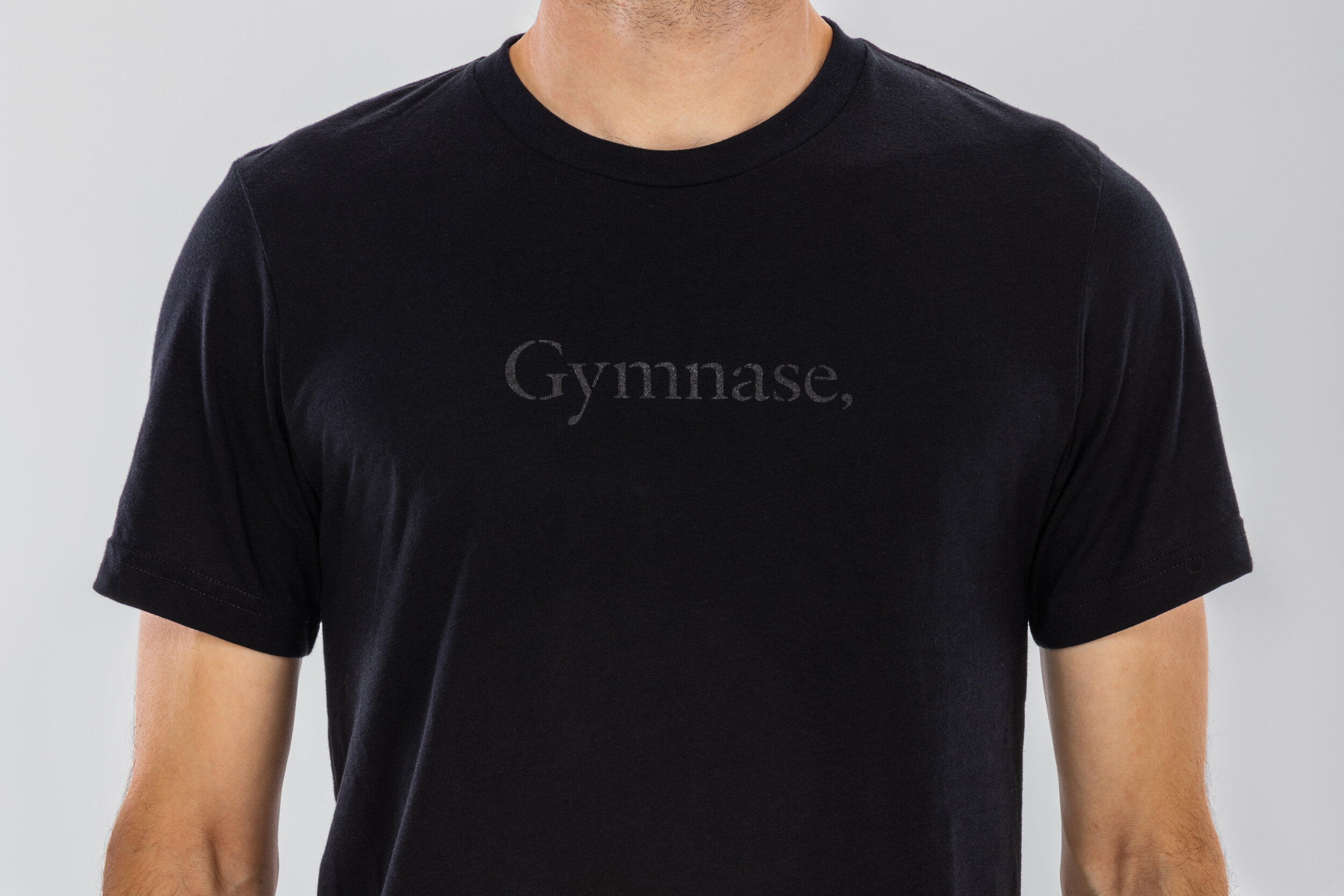 T-shirt Gymnase, noir sur noir