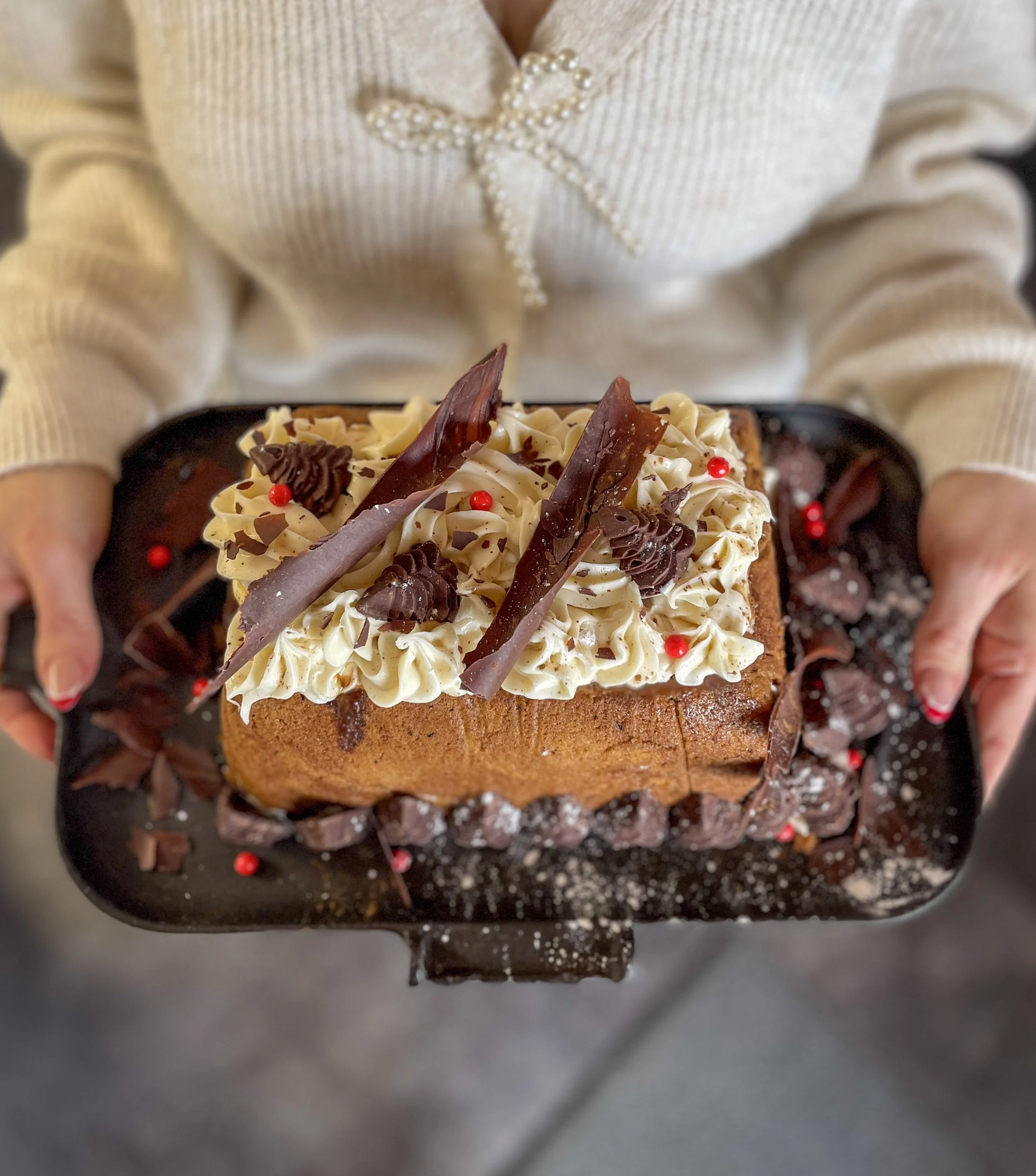 Bûche gâteau aux carottes