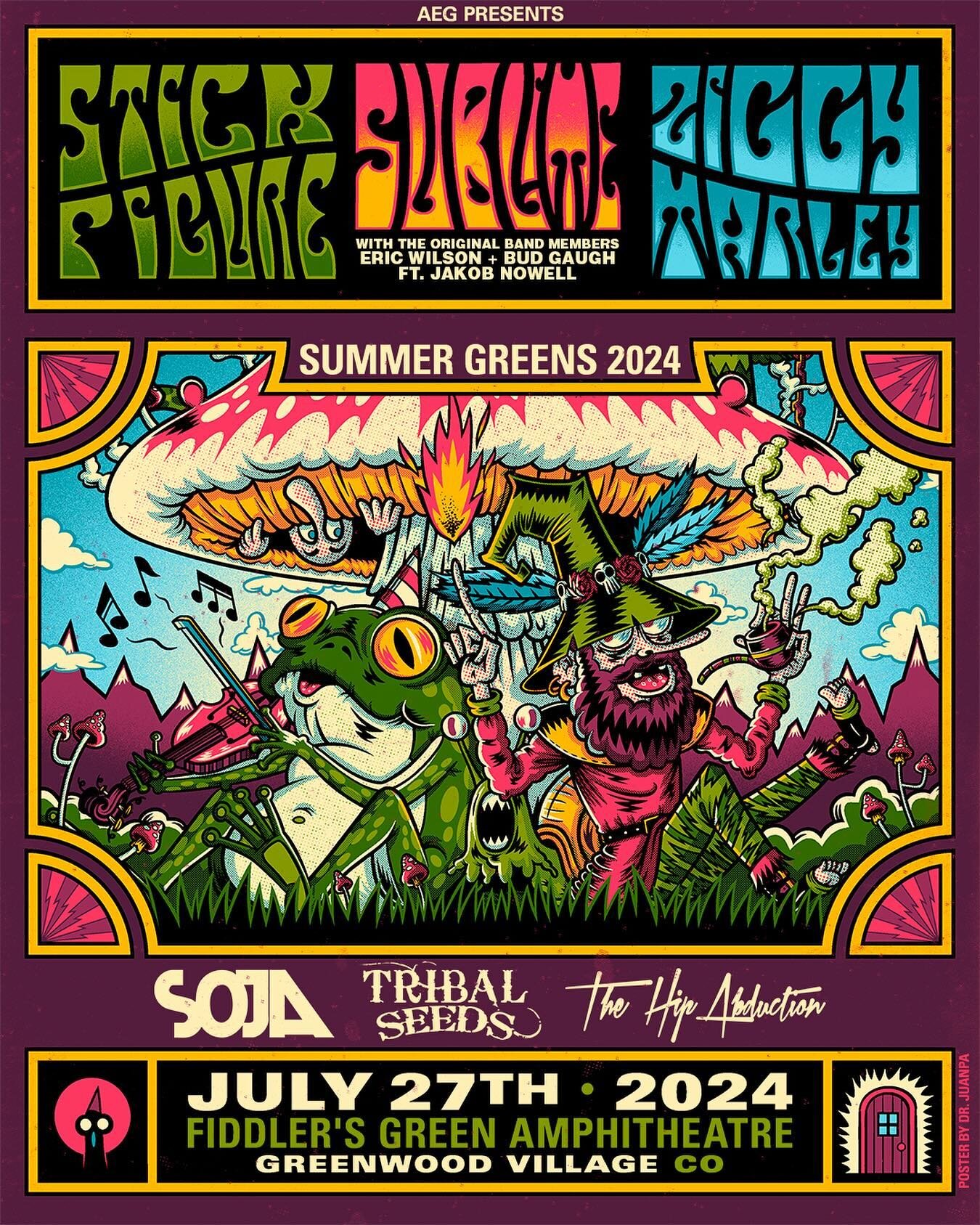 Denver fam! See ya on July 27th at Fiddler&rsquo;s Green Amphitheatre w/ @stickfiguremusic @sublime @ziggymarley @sojagram &amp; @tribalseeds ! Tix on sale Friday.