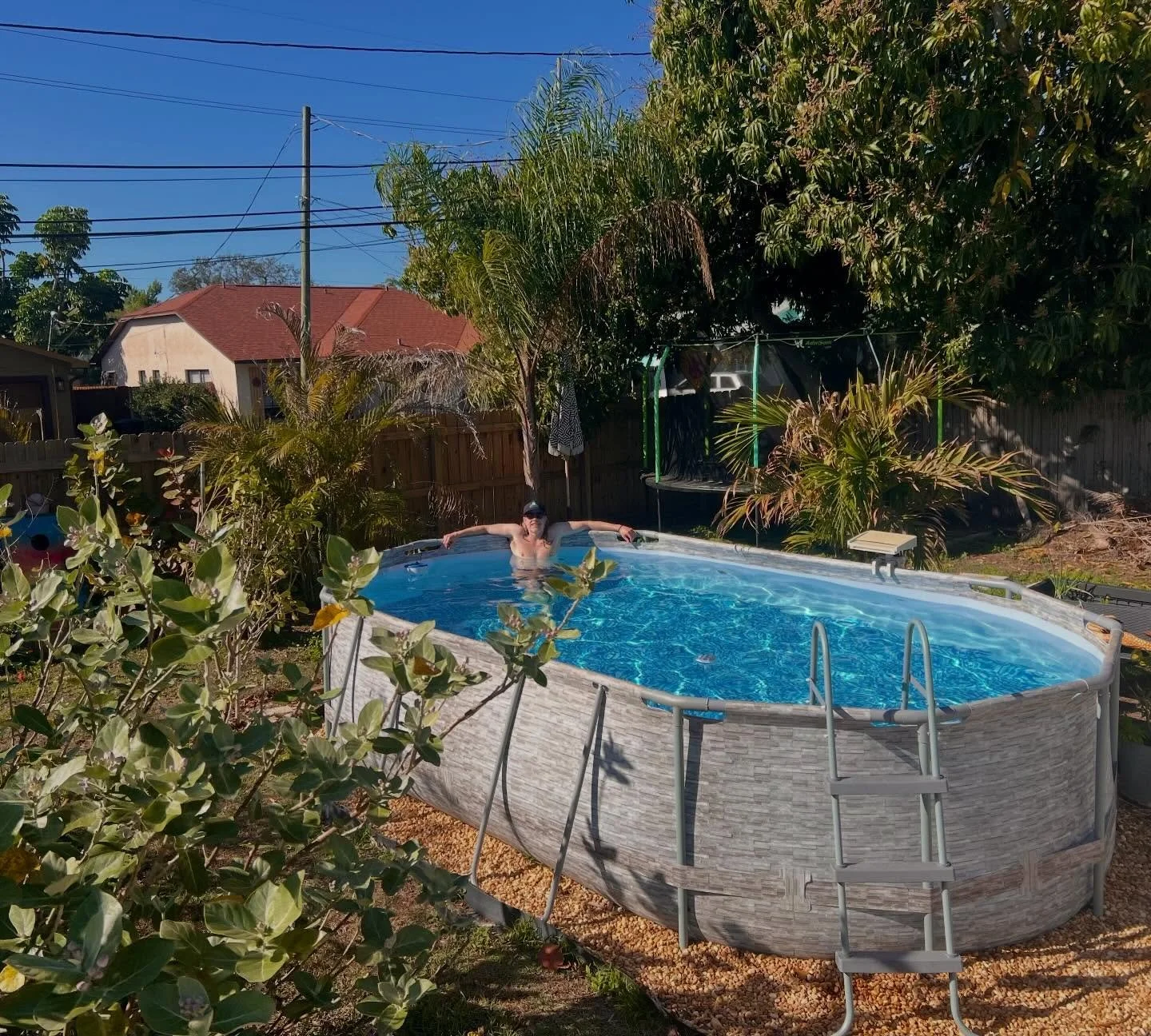 When life gets ya down, hop in the above ground. See ya in 2 days Florida fam!