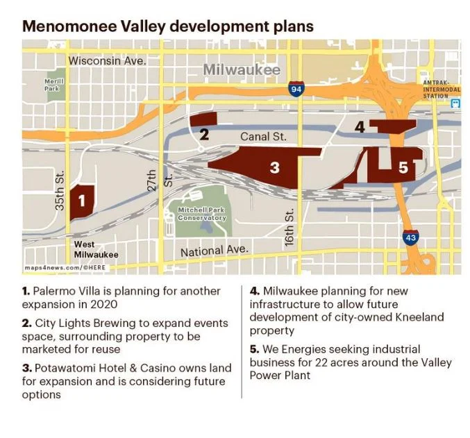 Menomonee River Valley's growth includes expansions for Palermo, Potawatomi 