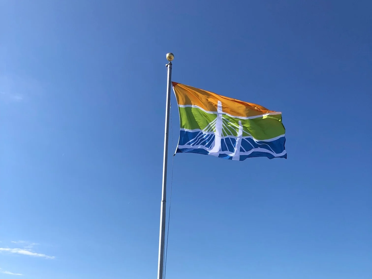 Menomonee River Valley raises its flag