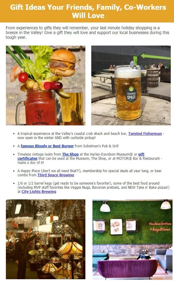 Get these great local gifts and support the Valley (December 2020 Newsletter)