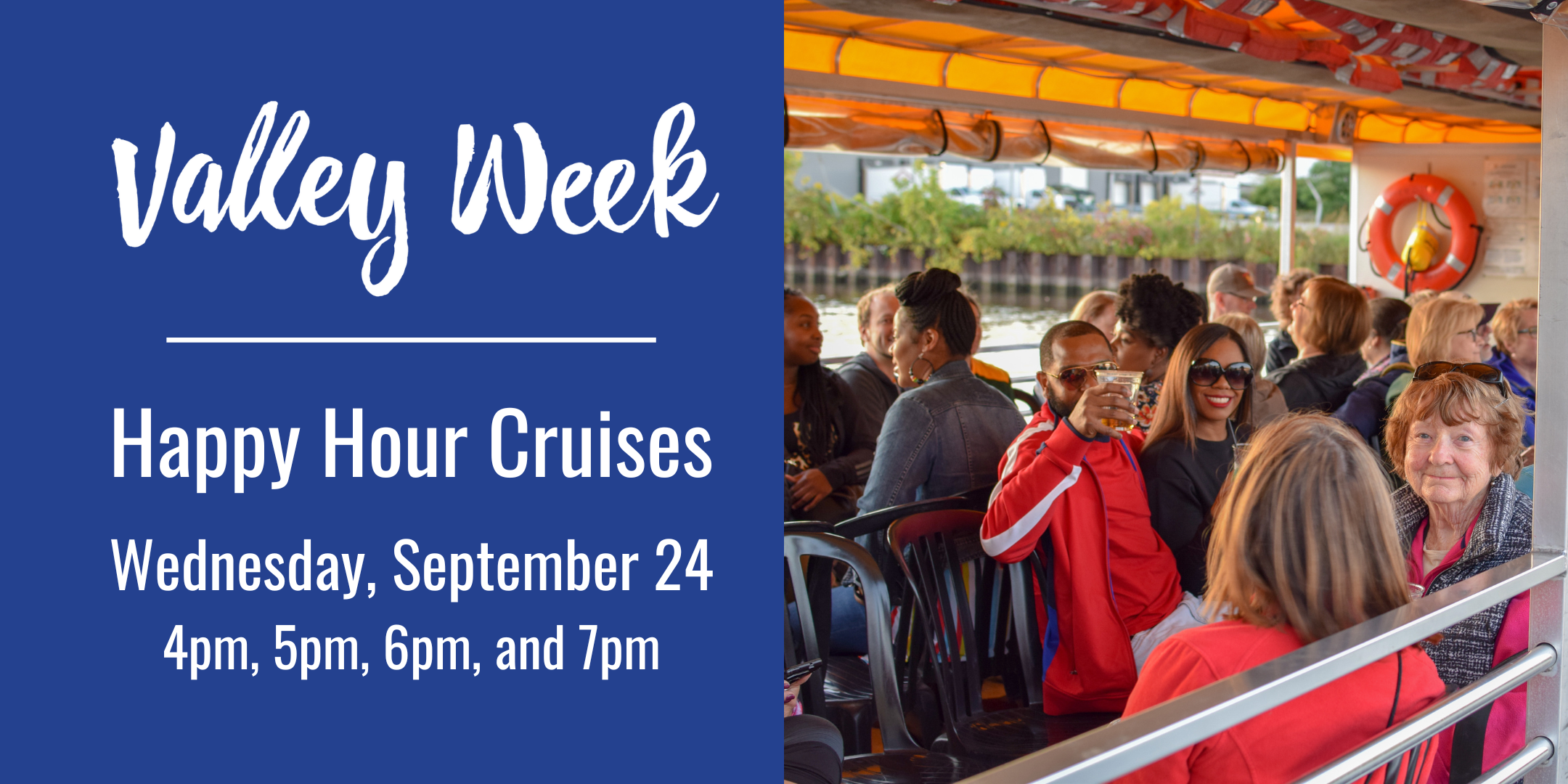 Happy Hour Cruises (4 PM, 5 PM, 6 PM, 7 PM)