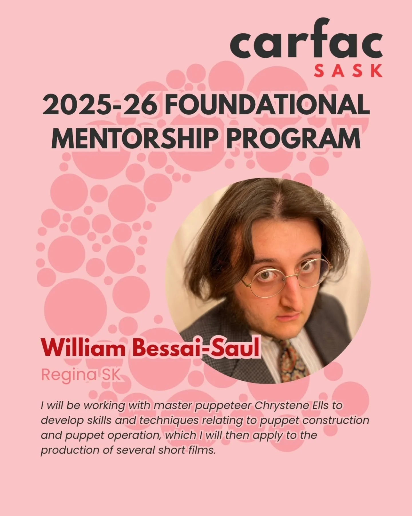Meet the last of our new pairs for the 2025-26 Foundational Mentorship Program!

We are excited to introduce Mentee William Bessai-Saul (Regina) and their Mentor Chrystene Ells (Regina). We anticipate some truly amazing things coming from this dynami