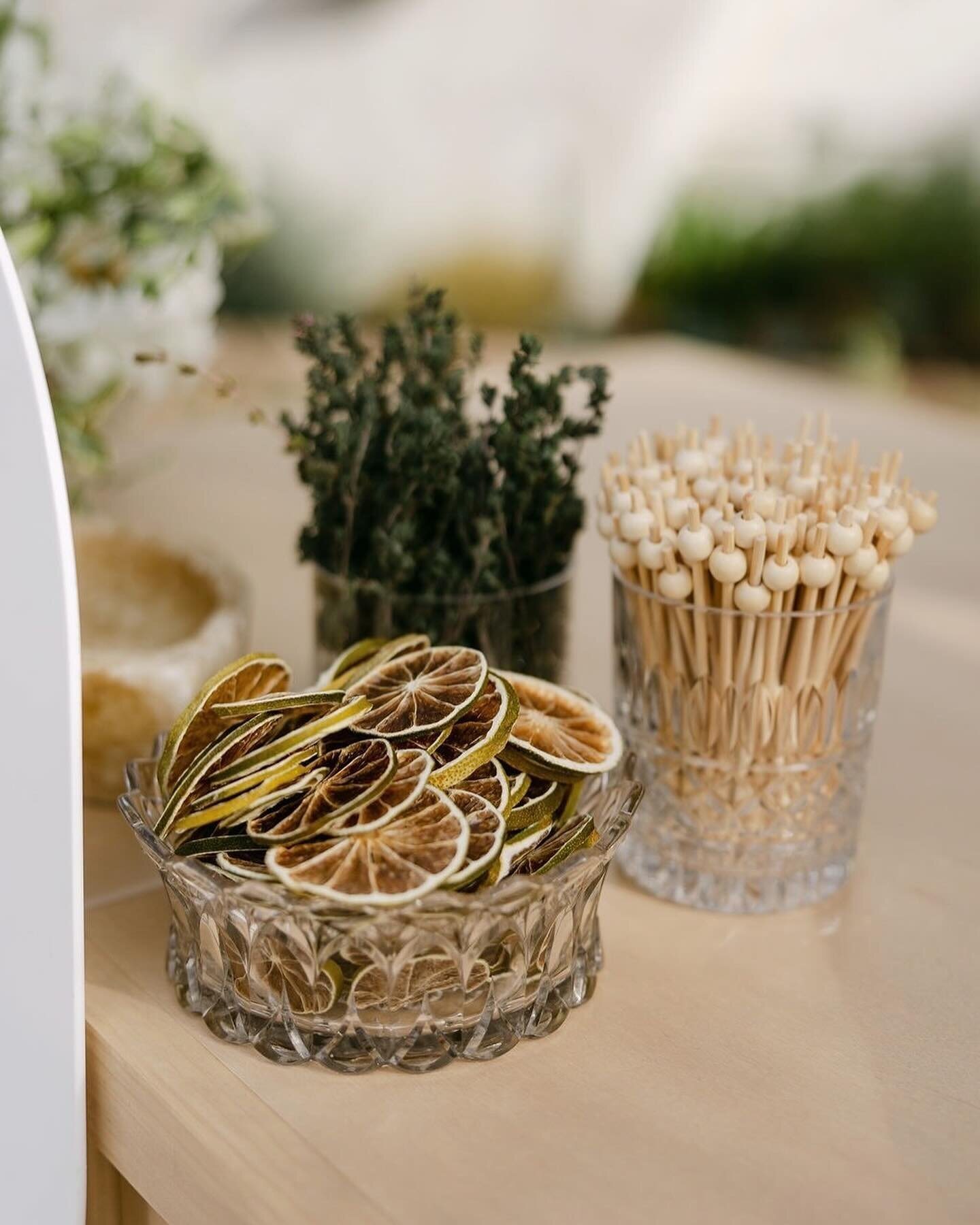 our signature crystal bowls, housing all your garnish needs. 

Photographer: @kaivphoto
Planner/Host- @wildeandsageco
Venue: @agapesanclemente
Florist - @chloerose.design 
Signage - @blushwoodco
Stationary - @velvetfoxdesigns
Cake - @tattooedbakery_
