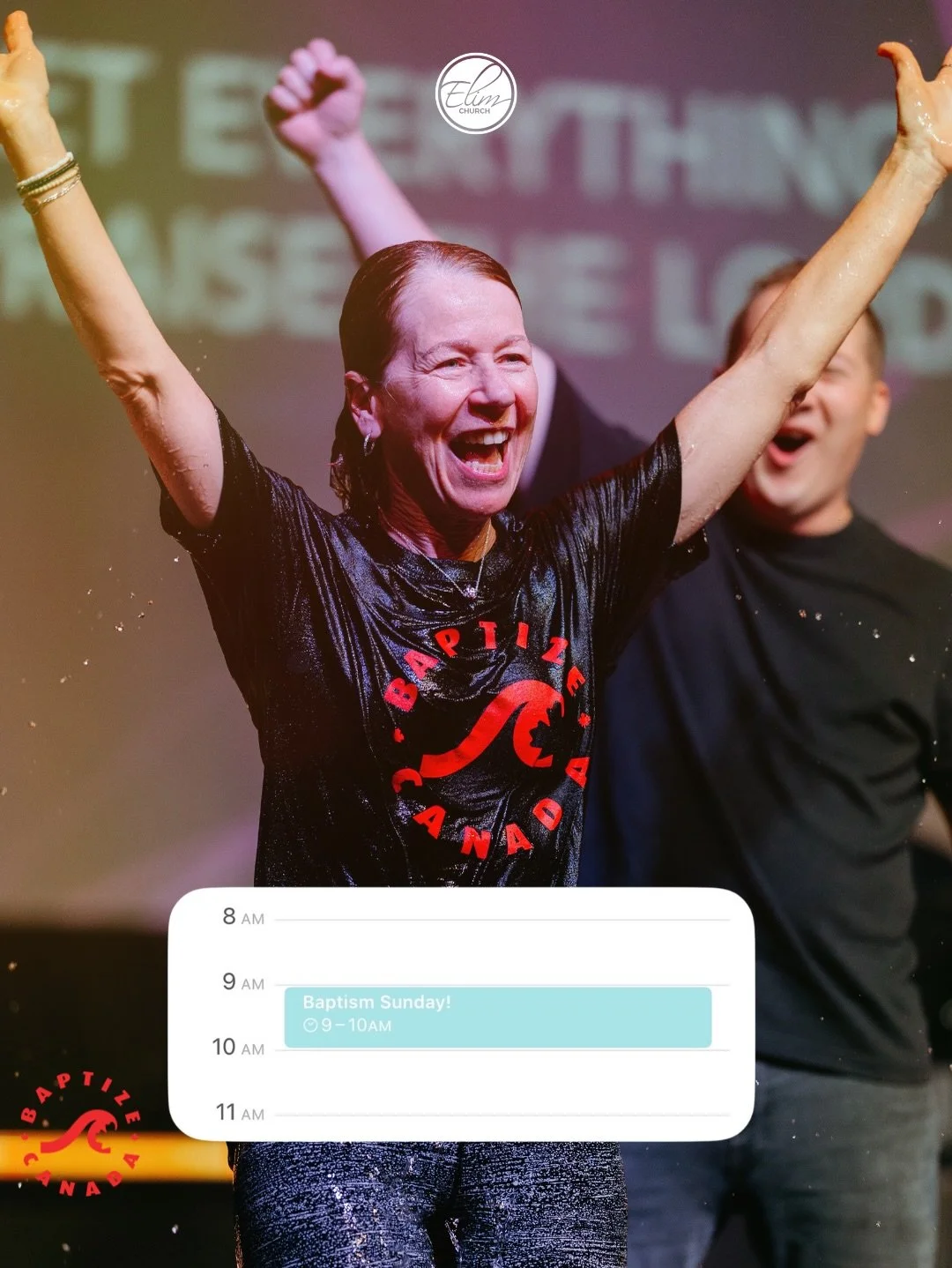 Pentecost Sunday is almost here! 
Join us for Baptism Sunday as we celebrate lives being made new through Jesus! 

Be part of the global witness with Baptize Canada.
Elim Church | 9AM + 11AM

Pray. Expect. Be there. You don&rsquo;t want to miss it!
