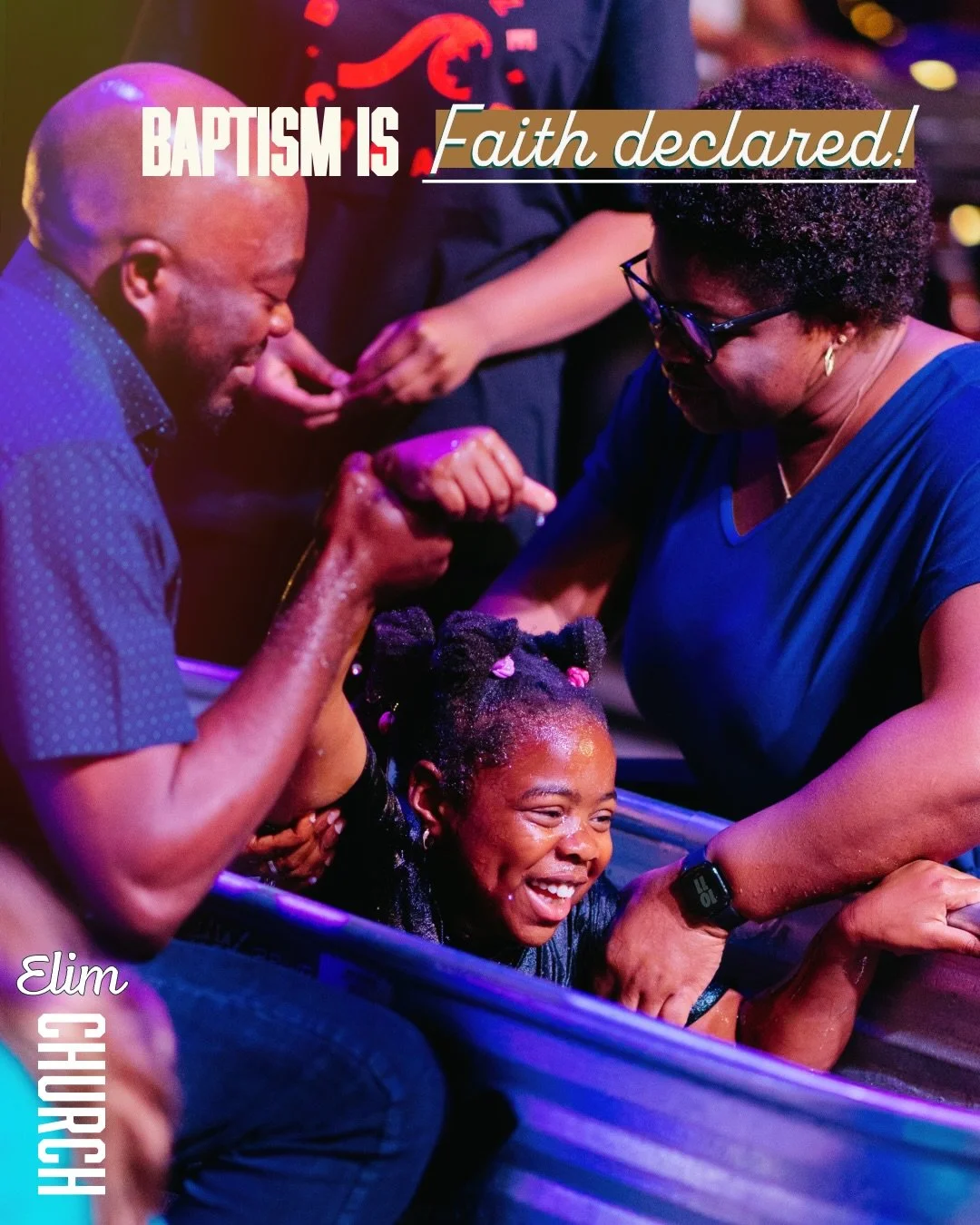 Are you getting baptized this Sunday? Do you know someone who is?

Join us this Sunday, October 11th, for Baptism Sunday as we celebrate the life-changing power of Jesus and the incredible stories of people taking their next step in faith!

📍 Elim C