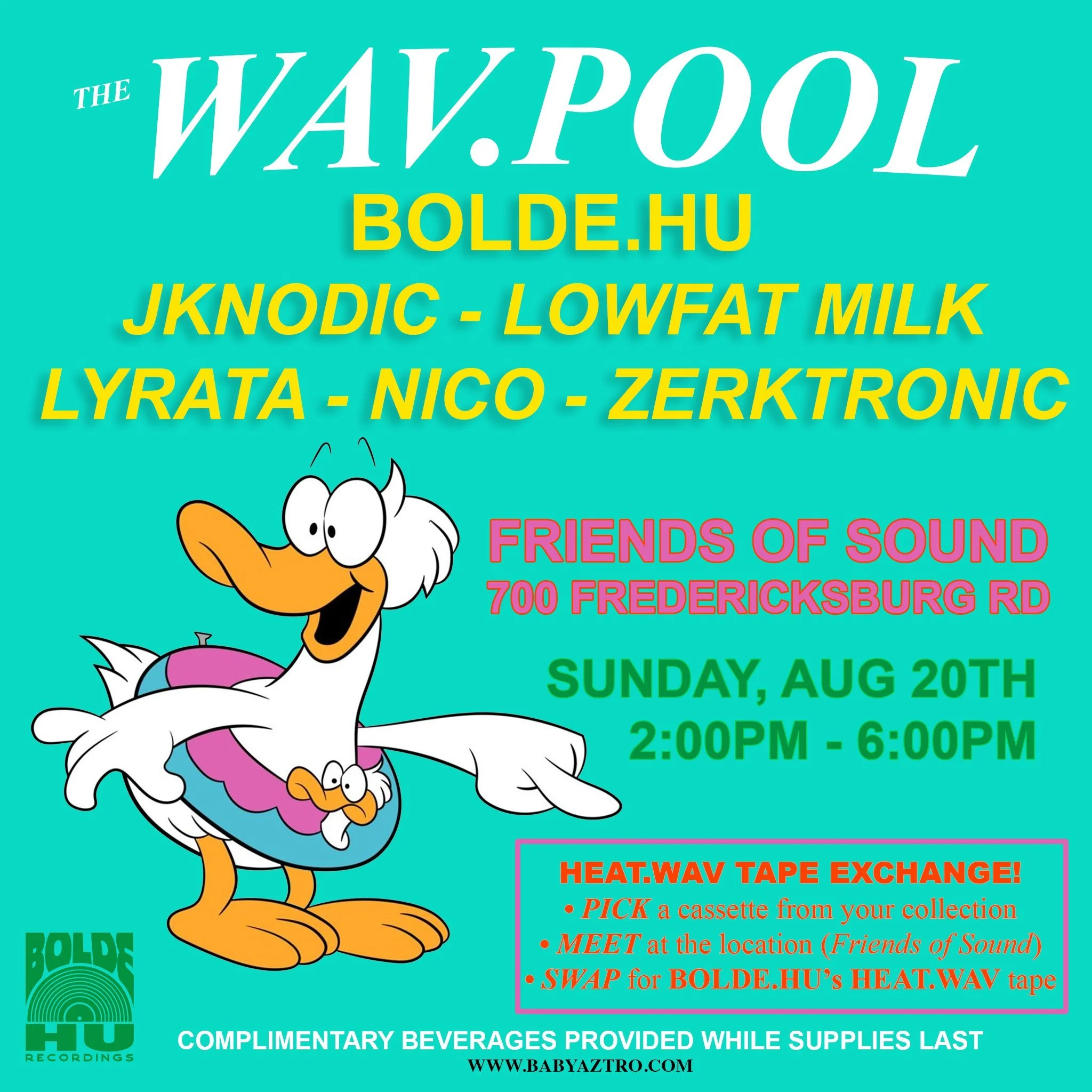 bolde.hu's WAV.POOL Tape Exchange + HEAT.WAV Release Party
