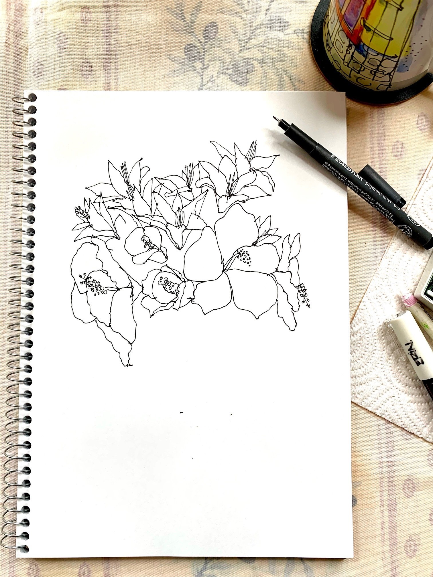 Erin Hill Sketching. Flower sketch 4.jpg