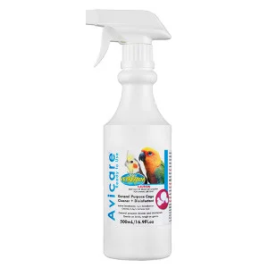 Cleaning: Cages cage trays and feed dishes should be cleaned weekly with a bird safe disinfectant. Newspaper is fine to use in the tray. Rubbing your finger around a bowl is not considered cleaning it.
