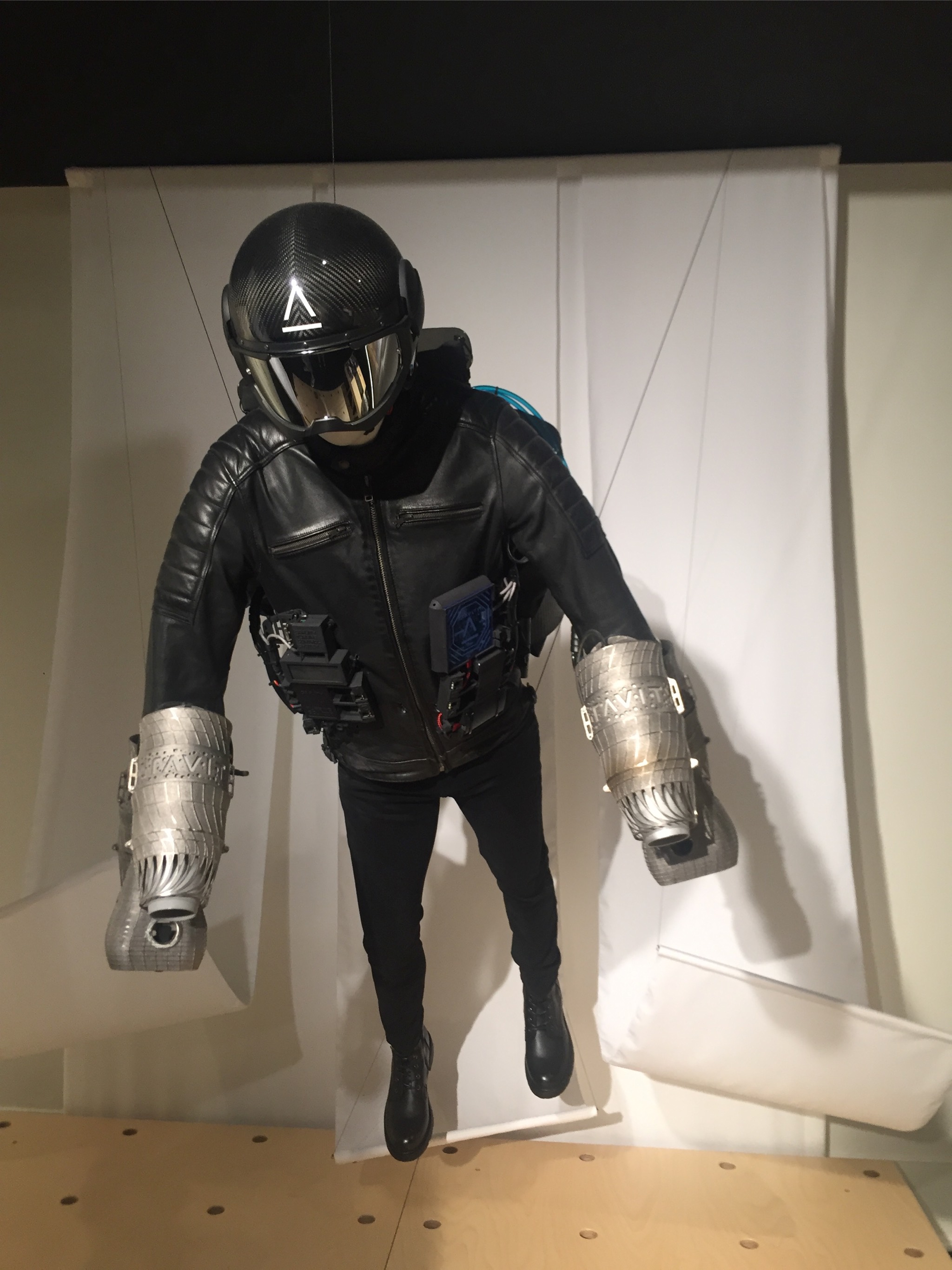 Created by Richard Browning, chief test pilot and founder, this Jet Suit can travel more than 30 miles per hour and ascend to 12,000 feet. 