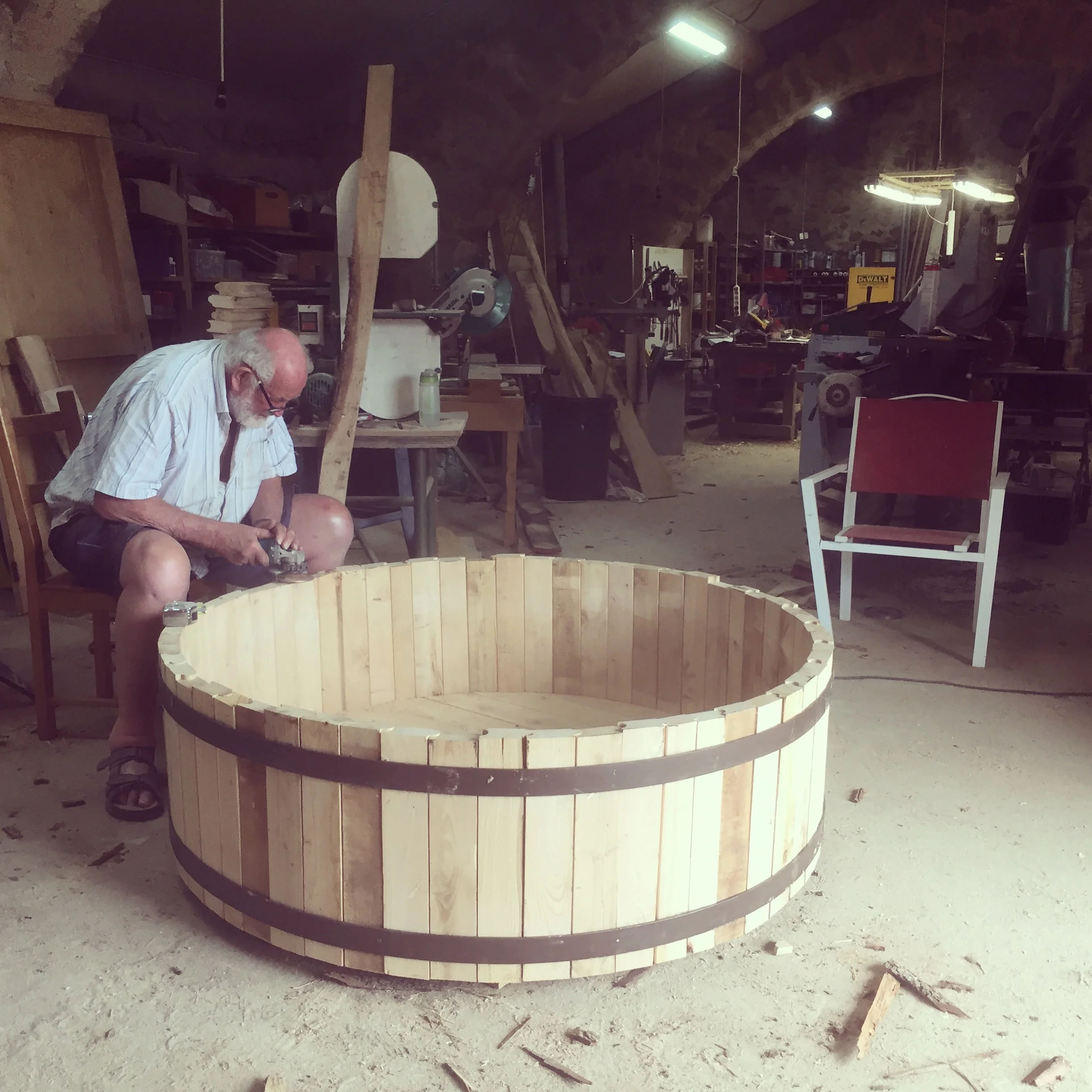 Paddling pool in the making