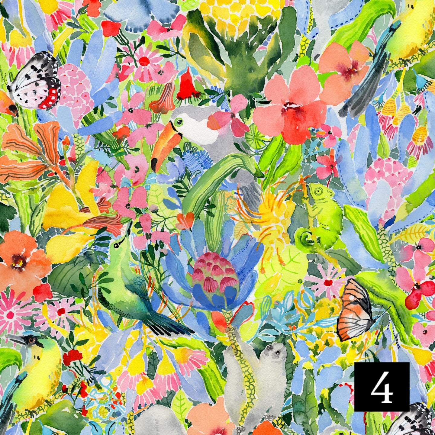 I&rsquo;m ordering cushions for a friend for her to send to family aa Christmas gifts. I think this pattern is fun because you can have different parts of it on different cushions. If you like the chameleon you can have him front and centre. Or the t