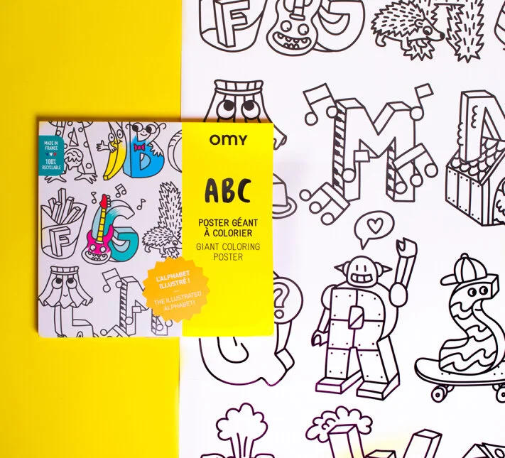 OMY ABC- POSTER Giant colouring poster - frame-able