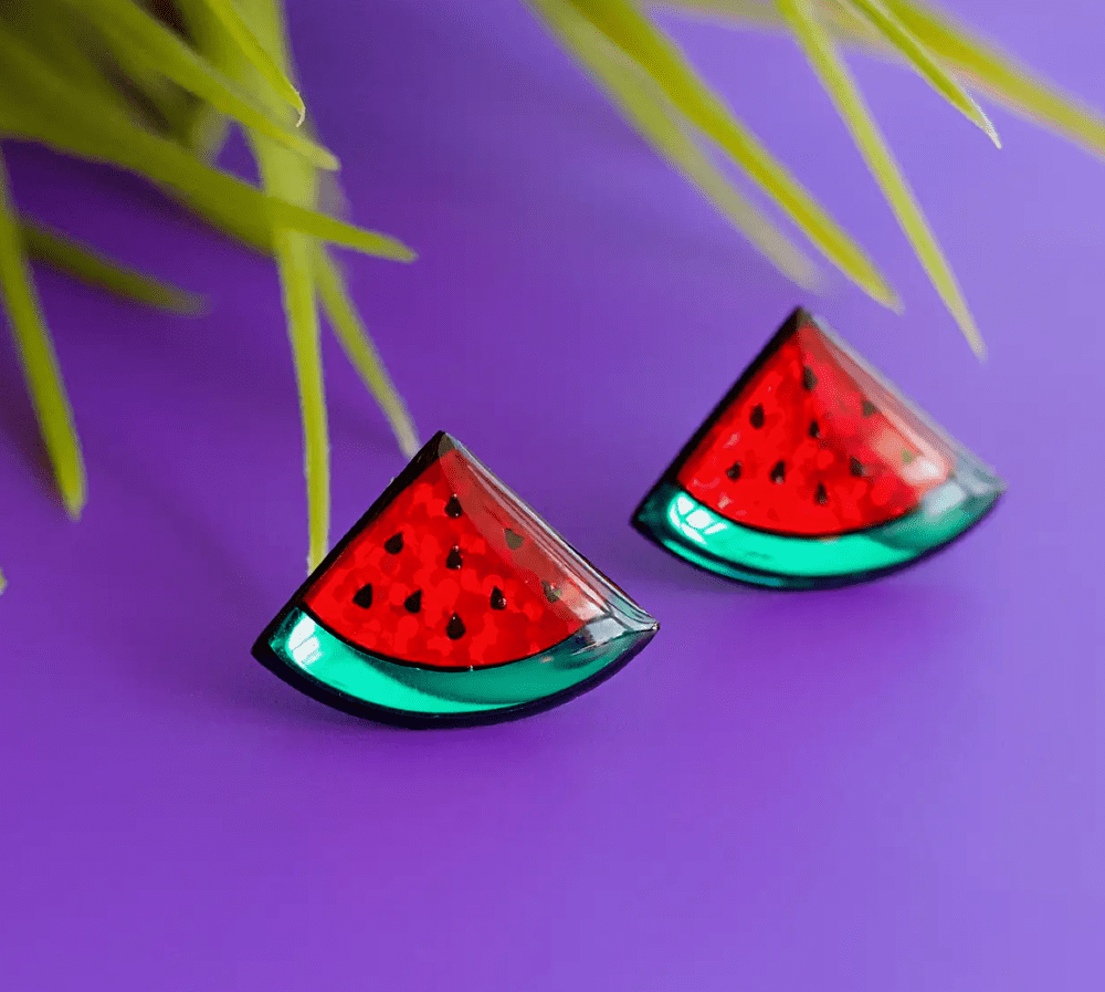 Watermelon Slice Earrings Moon Family Concept Store- Gifts For