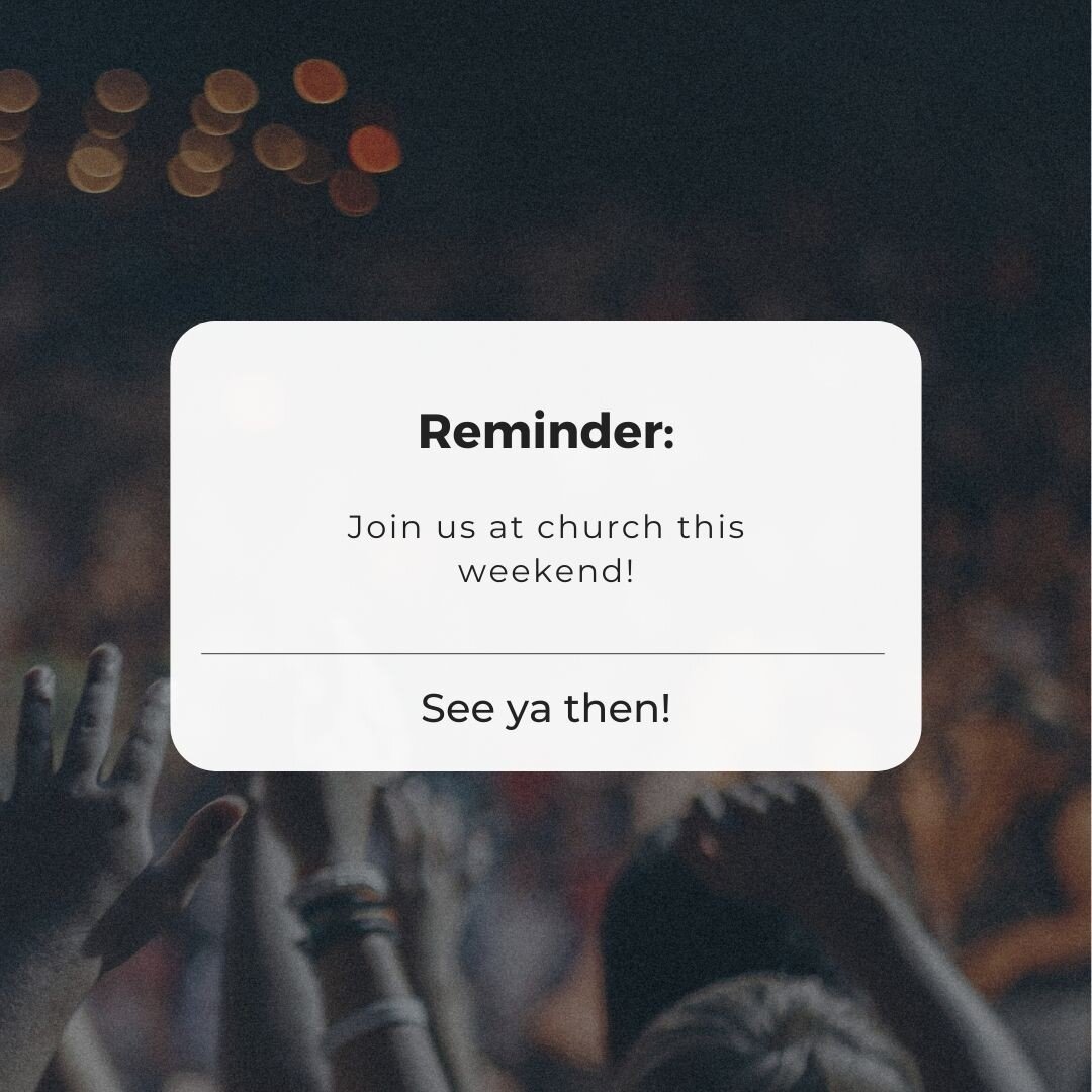 We can't wait to see you at church tomorrow 9a and 10:45a. Church Online begins 9a.