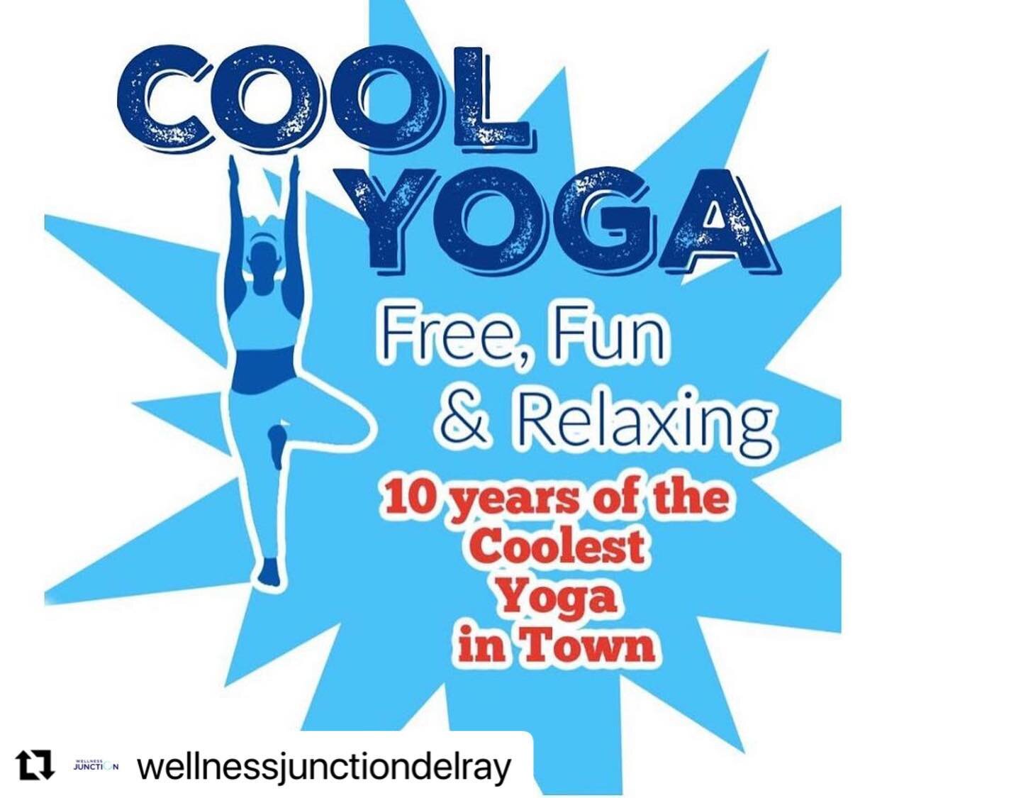 Yes, you read it right! Cool yoga is starting back up next Wednesday 6:30-7:30! 🎉

And we are celebrating with a free ice cream party! 

You can&rsquo;t miss out on this event, grab a friend and come join us in the parking lot at the @wellnessjuncti