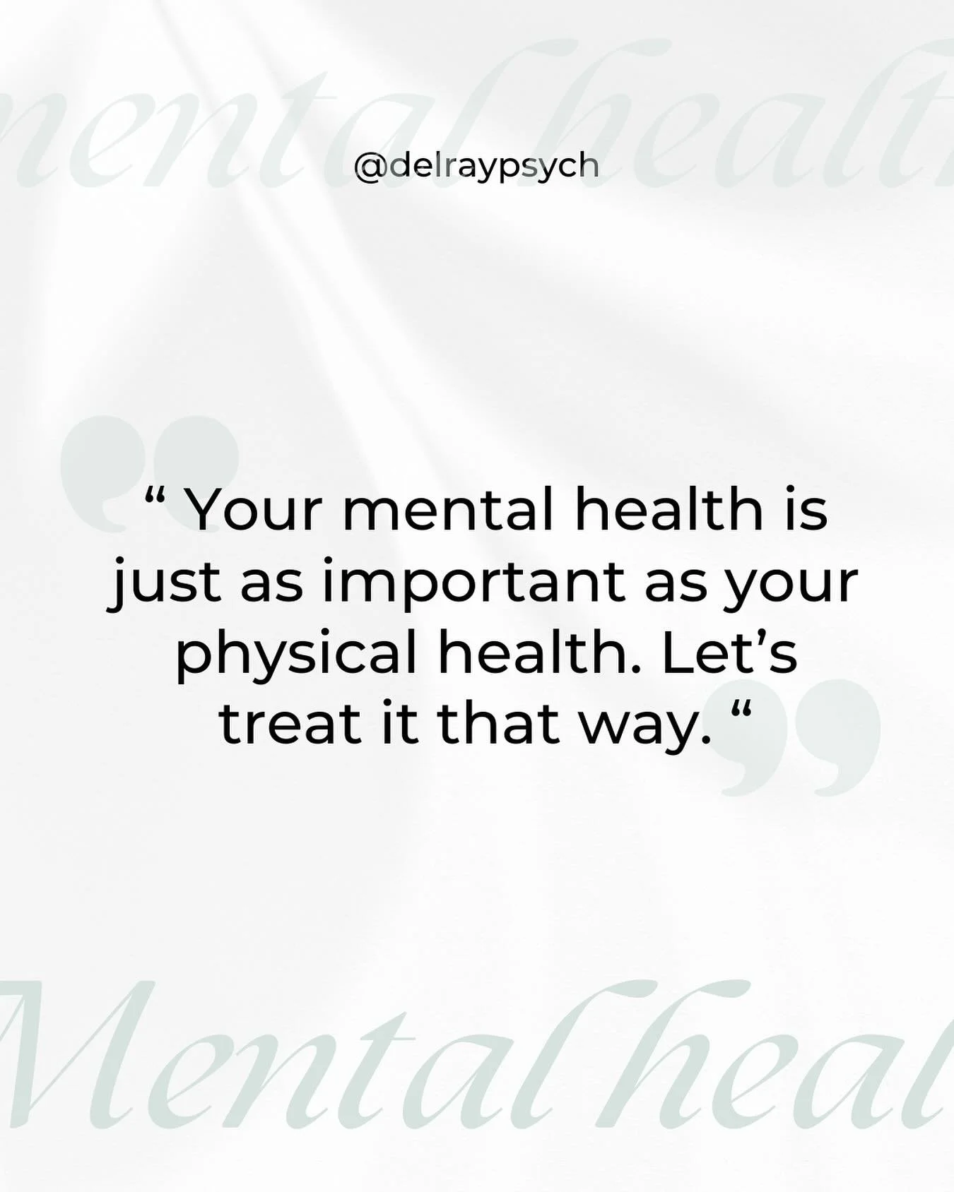 Your mental health deserves the same care and attention as your physical health.
Whether it&rsquo;s therapy, self-care, rest, or setting boundaries &mdash; it all counts.
This Mental Health Month, let&rsquo;s normalize putting our minds first. 💛

Wh