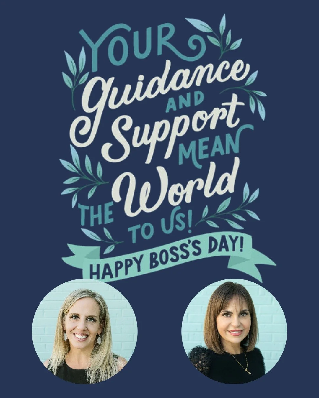 Happy Boss’s Day to our incredible leaders, @drlaurenfisheralx & @dreleniboosalis ! 💙✨
Your vision, compassion, and dedication to both clients and staff make Del Ray Psych a truly special place. Thank you for creating a supportive, growth-