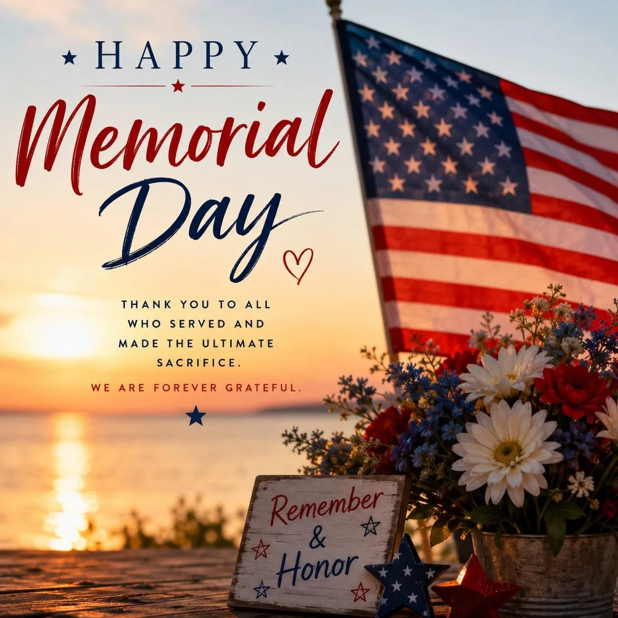 Today we honor and remember the brave men and women who made the ultimate sacrifice for our freedom. 🇺🇸❤️

May we never take for granted the courage, service, and lives given for this country. Wishing everyone a meaningful Memorial Day filled with 