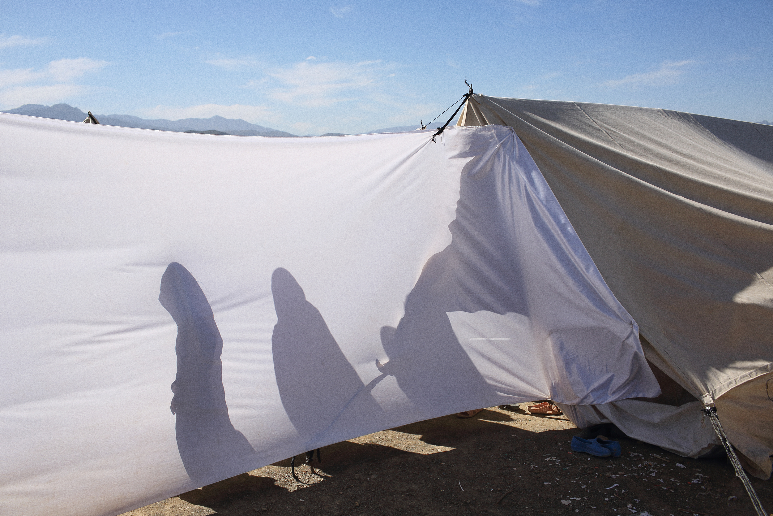  Girls, among the 24,000 who settled in a refugee camp in eastern Afghanistan after being displaced by a Pakistani military offensive in neighbouring North Waziristan, attend school at Gulan Refugee Camp. Khost Province, November, 2014. 