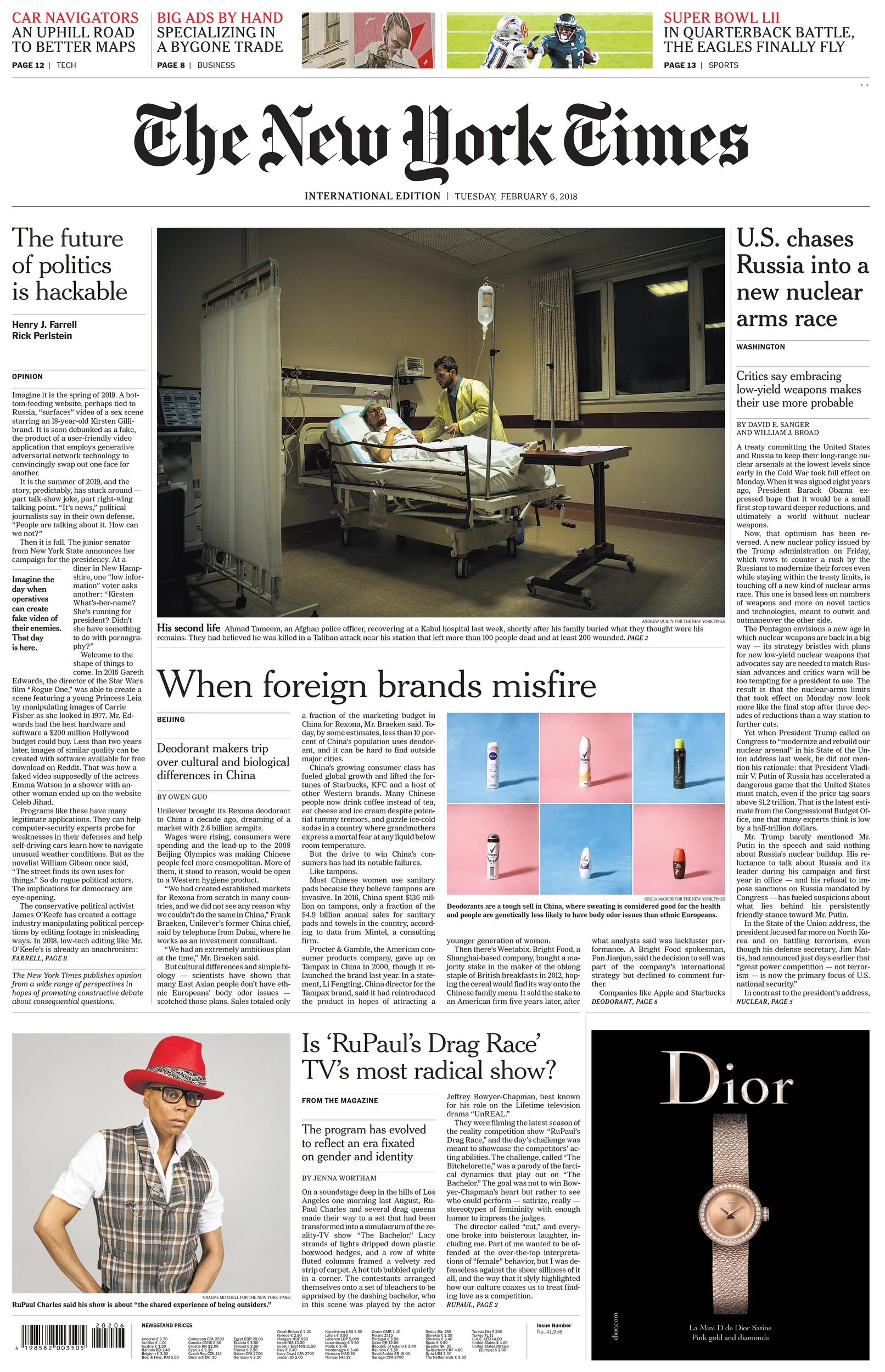  Story by Mujib Mashal, with Fahim Abed and Fatima Faizi. Photos by Andrew Quilty. 3.2.2018.   https://www.nytimes.com/2018/02/03/world/asia/afghanistan-kabul-policeman-alive.html?hp&amp;action=click&amp;pgtype=Homepage&amp;clickSource=story-heading&